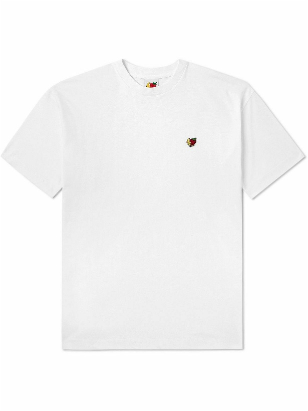 Photo: SKY HIGH FARM - Logo-Appliquéd Cotton-Jersey T-Shirt - White