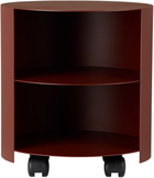 HEM Brown Hide Side Table