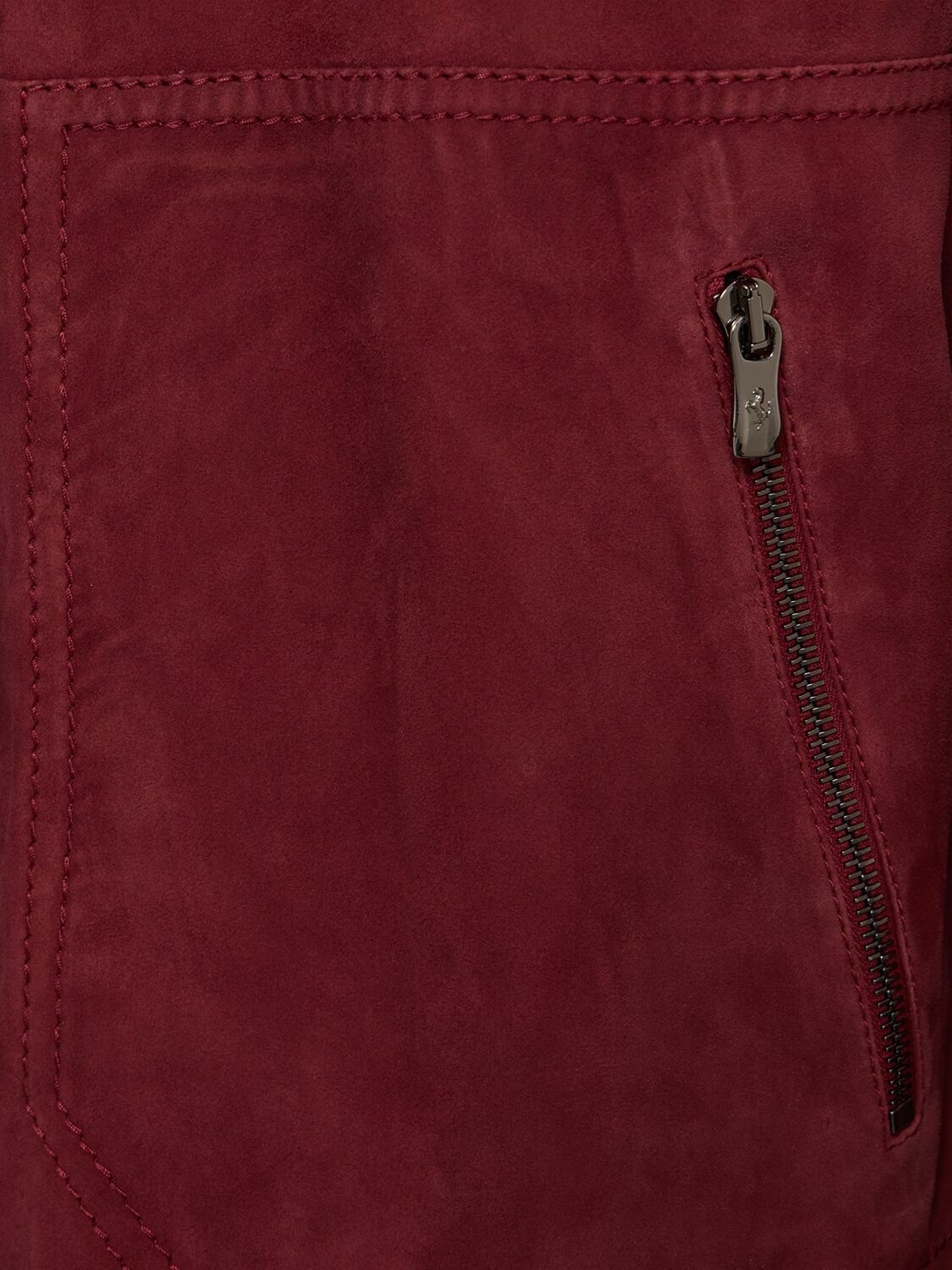 FERRARI - Single Breasted Suede Jacket