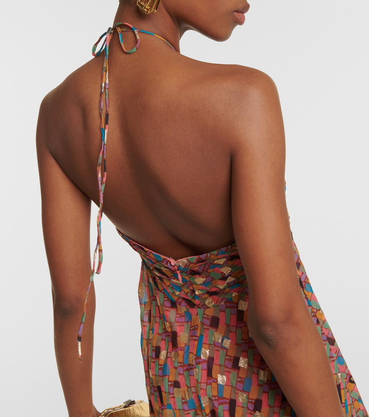 Rixo Samira halterneck georgette maxi dress Rixo Rixo Samira halterneck georgette maxi dress Rixo