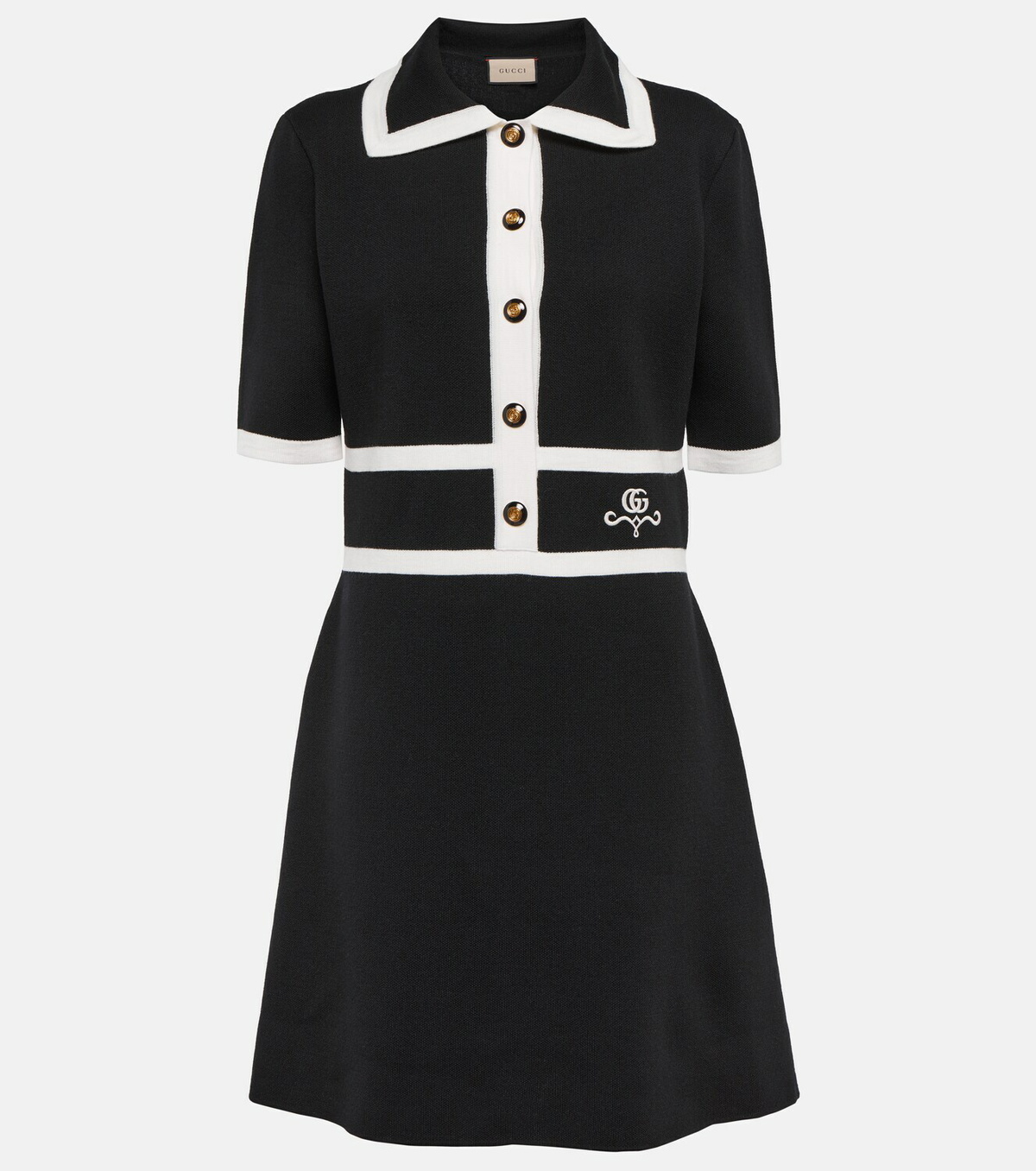 Gucci - Embroidered wool minidress Gucci