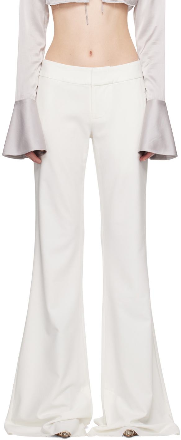 JUNEYEN White Flared Trousers