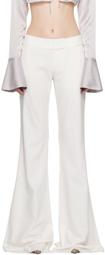 JUNEYEN White Flared Trousers