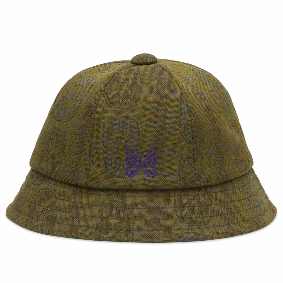 Needles Men's Jacquard Bermuda Hat in Olive