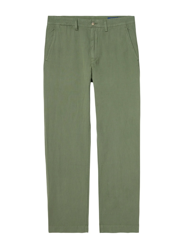 Photo: Polo Ralph Lauren - Straight-Leg Linen and Cotton-Blend Trousers - Green