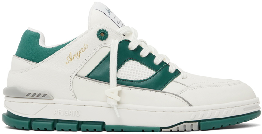 Axel Arigato White & Green Area Lo Sneakers Axel Arigato