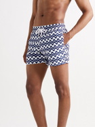 FRESCOBOL CARIOCA - Copacabana Short-Length Printed Swim Shorts - Blue