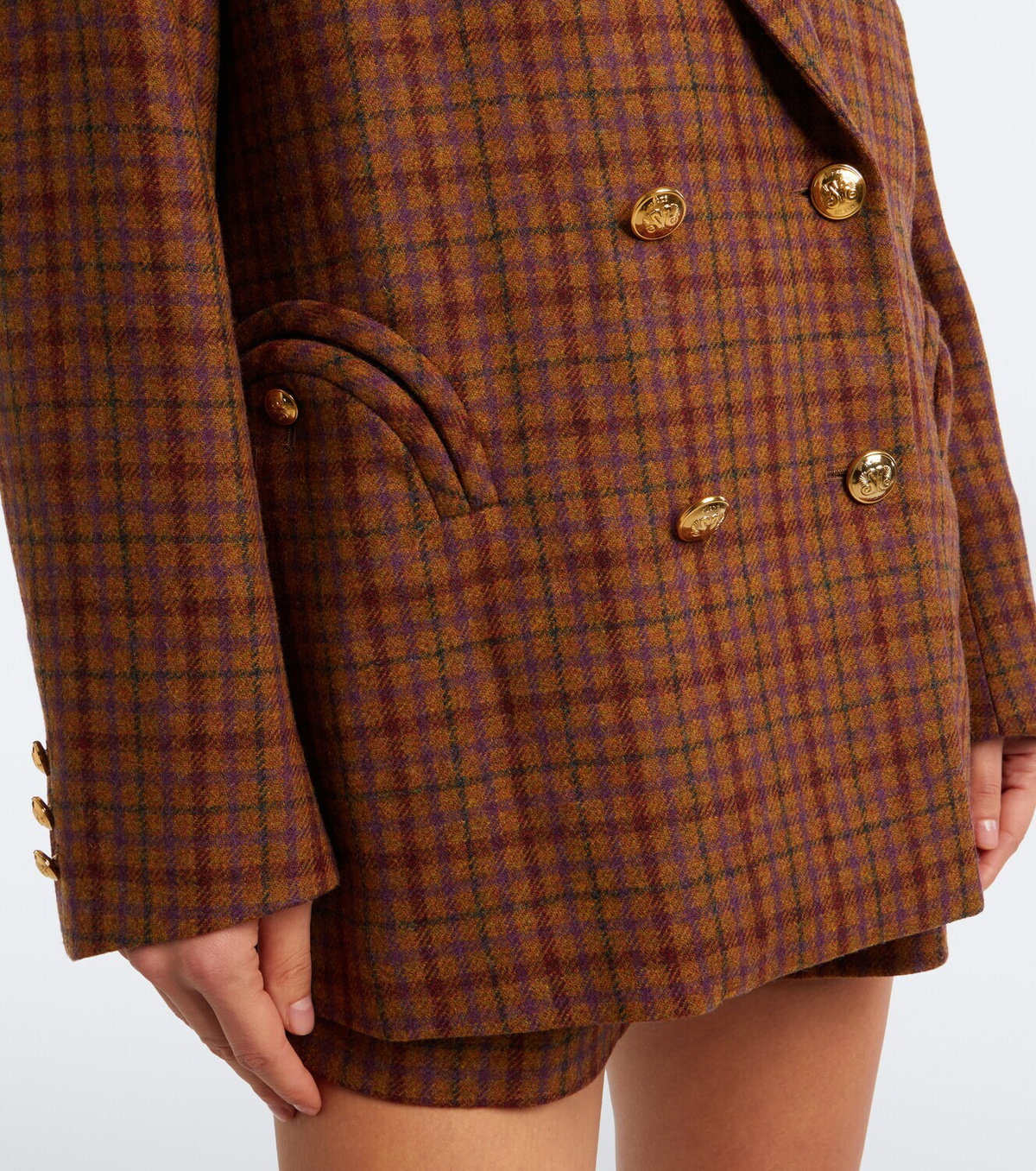 Blazé Milano Nightbreak checked virgin wool blazer