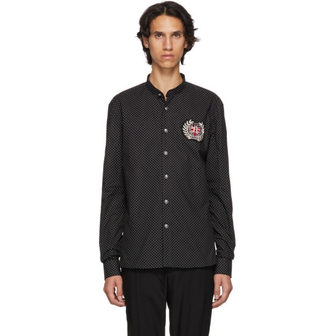 Photo: Balmain Black Polka Dot Badge Shirt