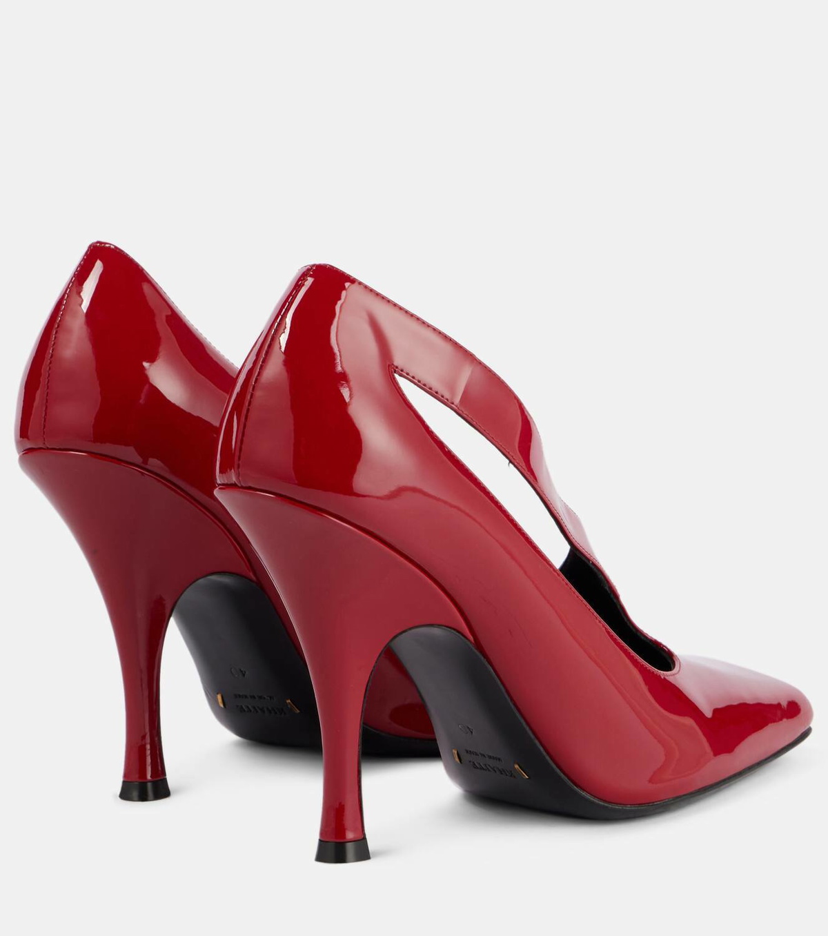 Khaite Eva cutout patent leather pumps Khaite