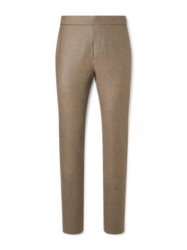 Photo: Loro Piana - Leisure City Slim-Fit Virgin Wool and Cashmere-Blend Trousers - Brown