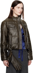Saks Potts Brown Franklin Leather Jacket