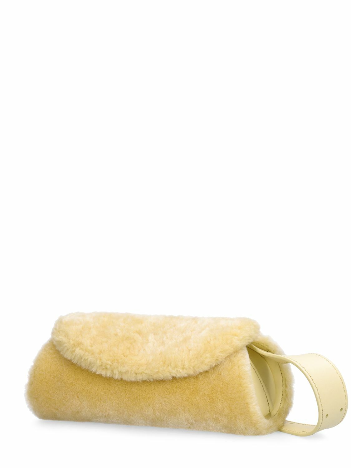JIL SANDER - Mini Cannolo Shearling Shoulder Bag Jil Sander