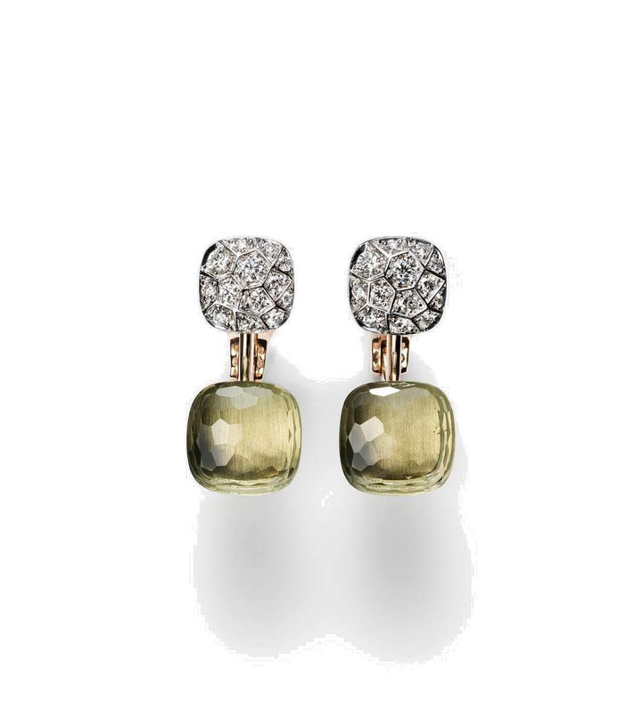 Photo: Pomellato Nudo 18kt rose and white gold earrings with prasiolites and diamonds