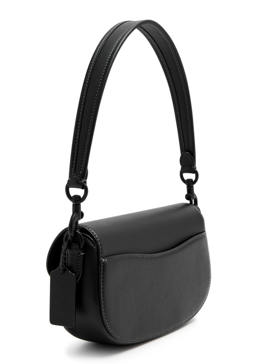 Coach Emmy 23 Leather Saddle bag - Black - One Size Coach