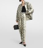 Khaite Danielle snake-print pants