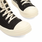 Rick Owens DRKSHDW Women's High Top Sneakers in Black/Milk