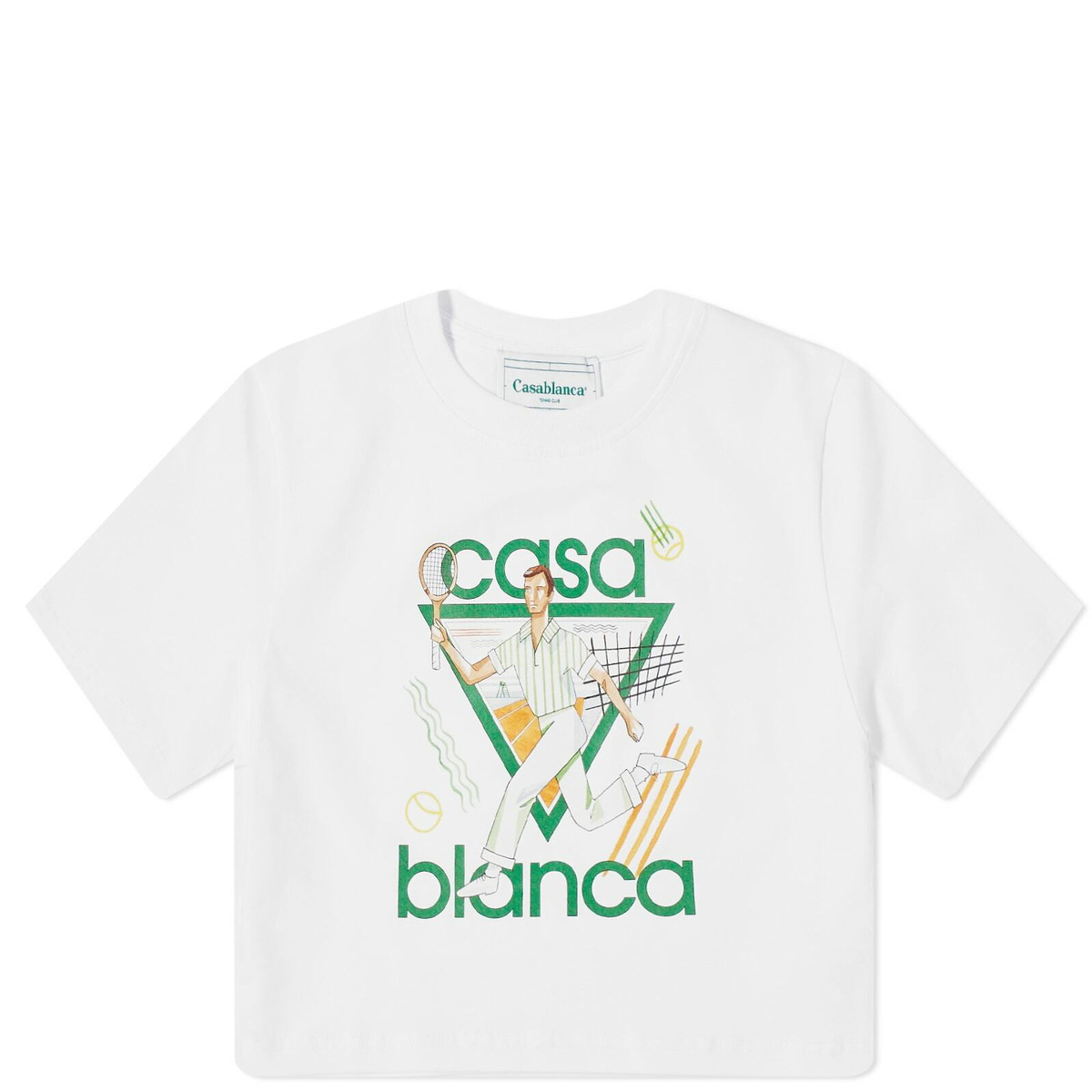 Casablanca Women's Le' Jeu Printed Baby T-Shirt in White