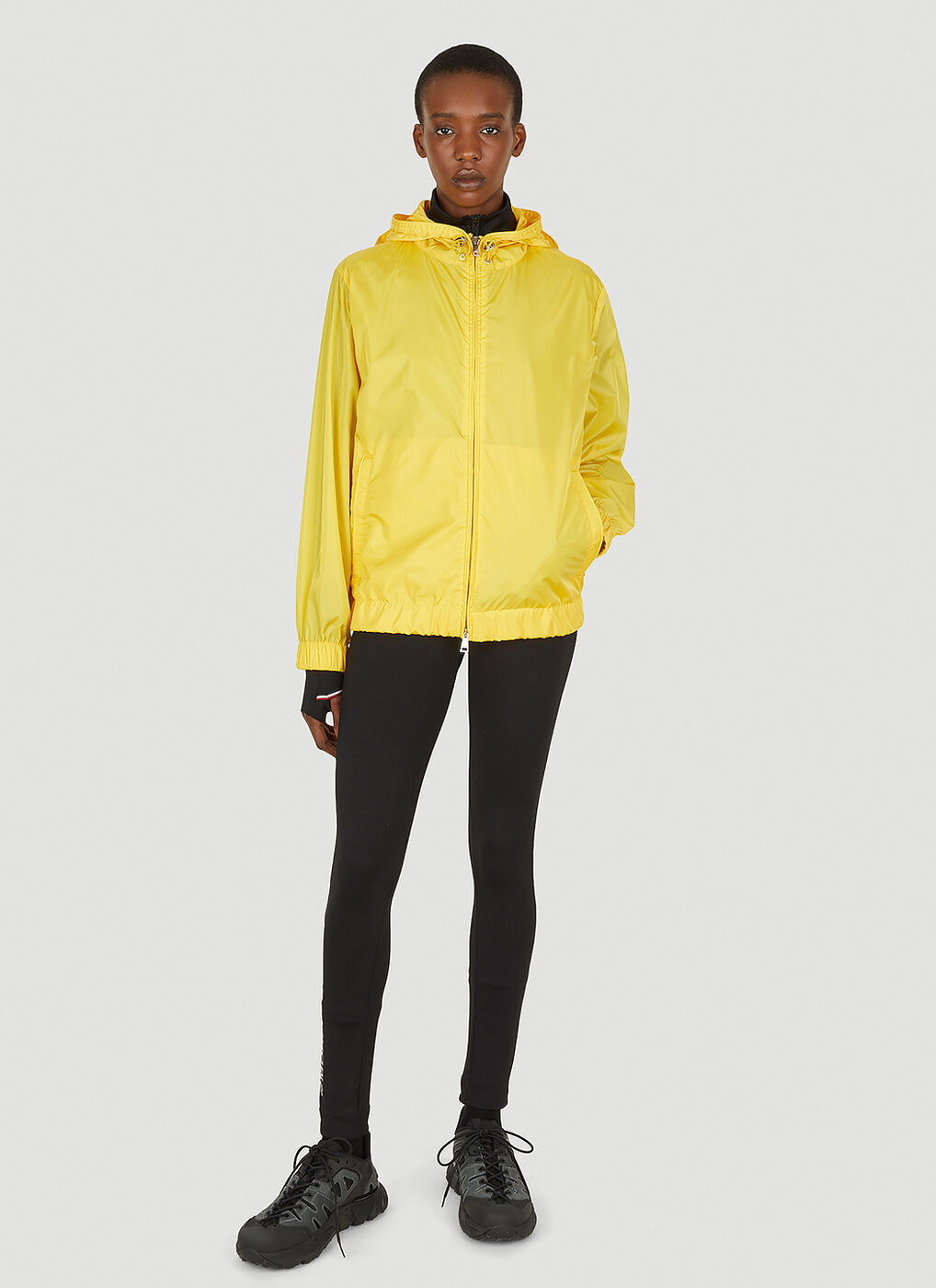 Cecile Hooded Jacket in Yellow Moncler
