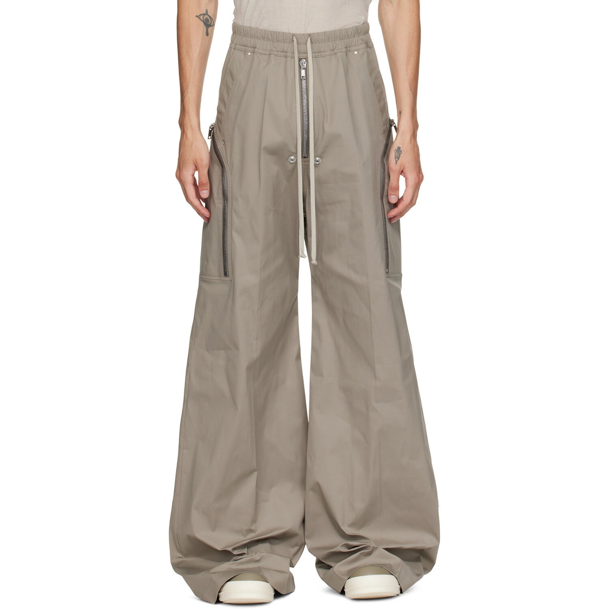 Rick Owens Taupe Tower Heizer Belas Cargo Pants