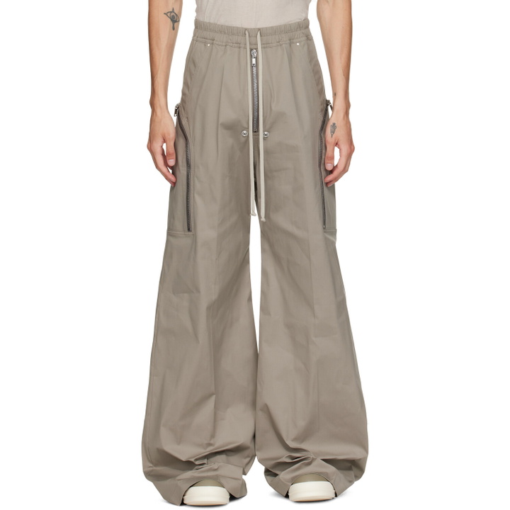 Photo: Rick Owens Taupe Tower Heizer Belas Cargo Pants