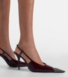 Saint Laurent Jeanne leather slingback pumps
