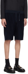 Brioni Navy Drawstring Shorts