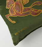 Etro - Pegaso embroidered velvet cushion