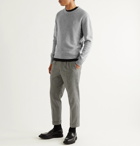 AMI PARIS - Logo-Embroidered Cashmere Sweater - Gray