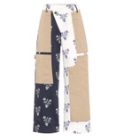 Monse Patchwork high-rise cotton pants