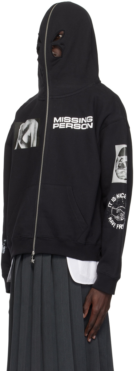 Ashley Williams Black 'Missing Person' Butterfly Hoodie