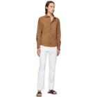 Isaia Brown Suede Shirt Jacket