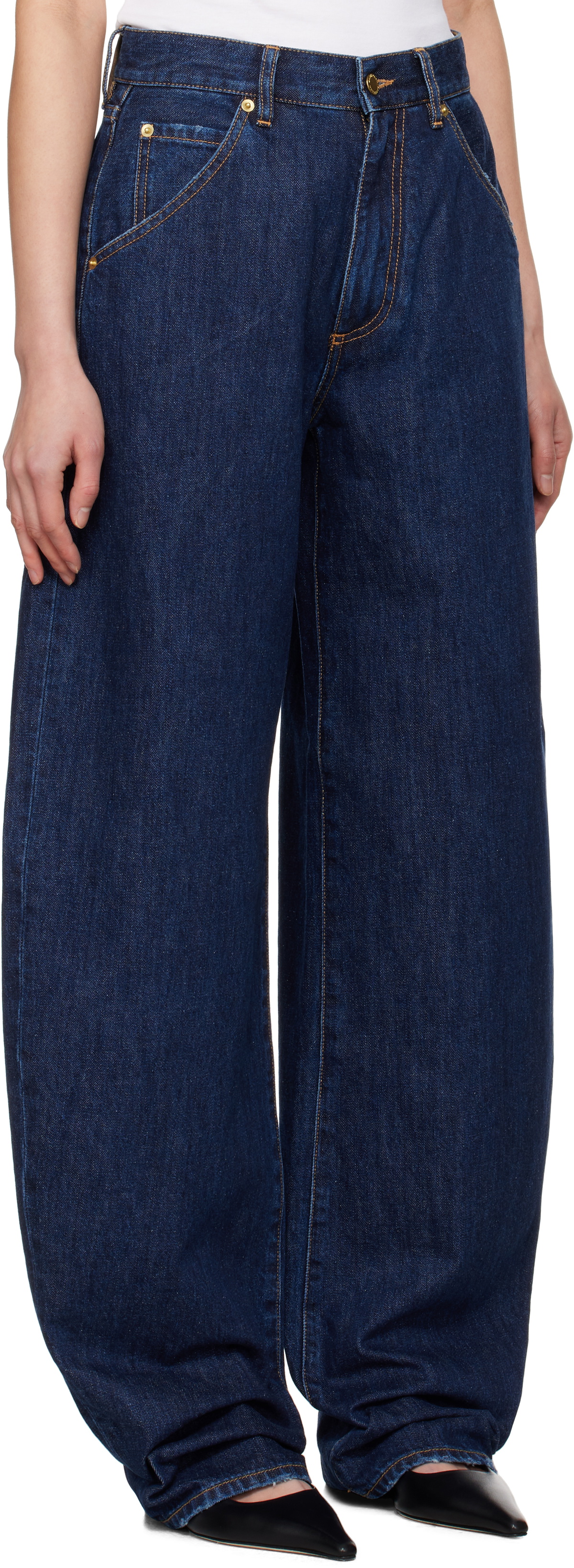 DARKPARK Blue Khris Barrel Leg Jeans