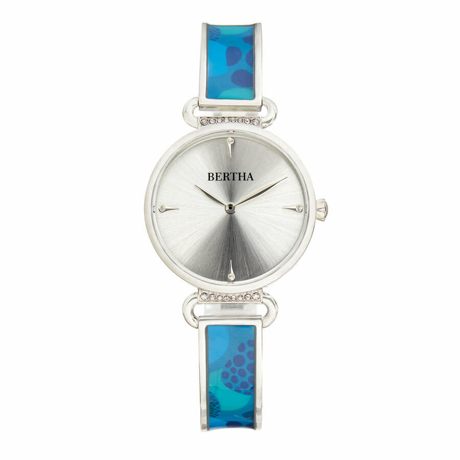 Bertha Katherine Quartz Crystal Silver Dial Ladies Watch BTHBS1302