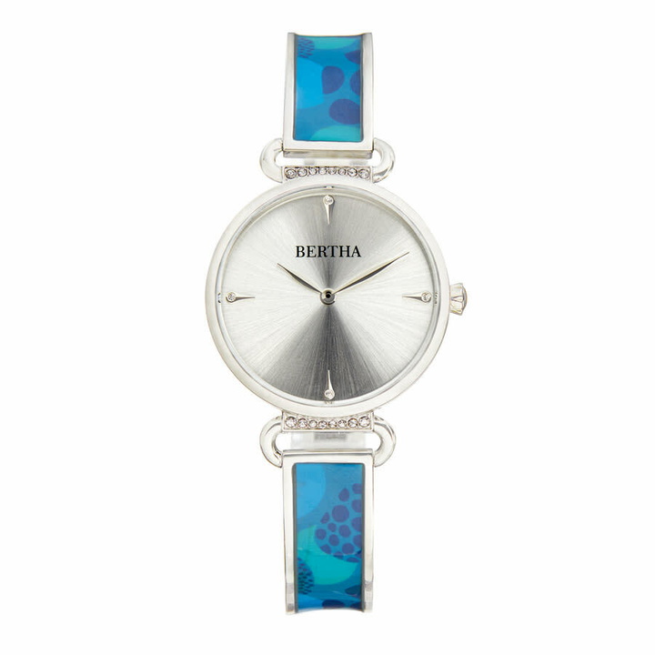 Photo: Bertha Katherine Quartz Crystal Silver Dial Ladies Watch BTHBS1302