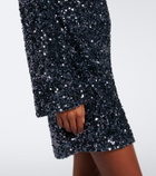 Alémais Ellie sequined open-back minidress