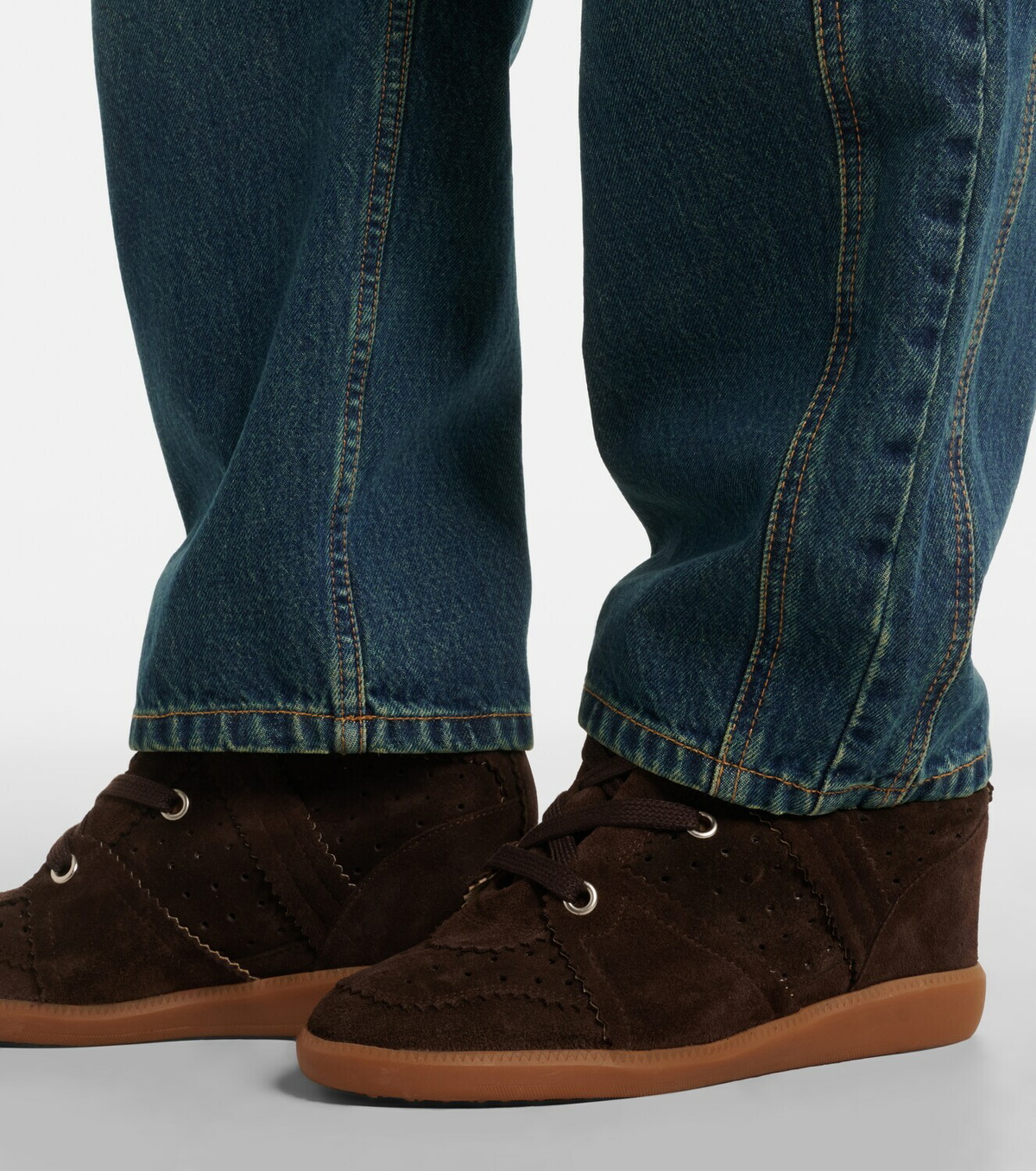 Isabel Marant Bobby suede wedge sneakers