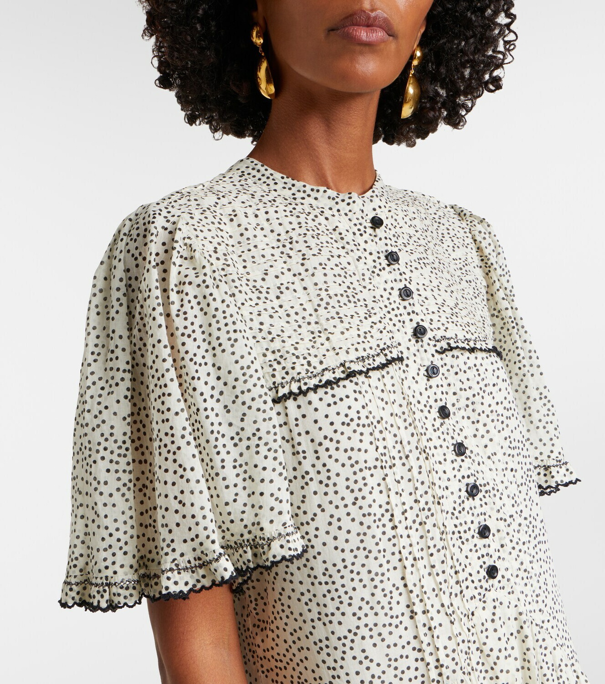Marant Etoile Daynia polka-dot cotton minidress