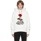 Palm Angels Off-White Red Rose Hoodie