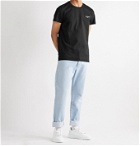 BALMAIN - Logo-Flocked Cotton-Jersey T-Shirt - Black