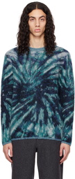 Comme des Garçons Homme Plus Blue Tie-Dye Sweater