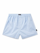 Zegna - Houndstooth Cotton-Poplin Boxer Shorts - Blue