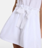 Patou Gathered cotton miniskirt