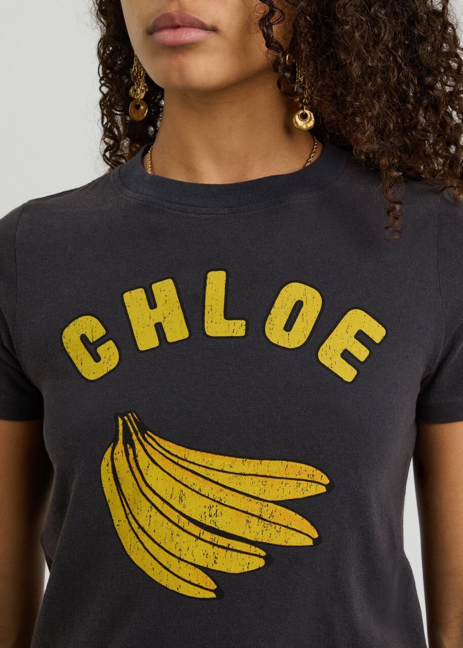 ★CHLOE★ Tシャツ・カットソー Printed t-shirt CHLOÉ Printed cotton-jersey T-shirt | NET-A-PORTER