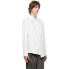 Sulvam White Oxford Right Embroidered Shirt