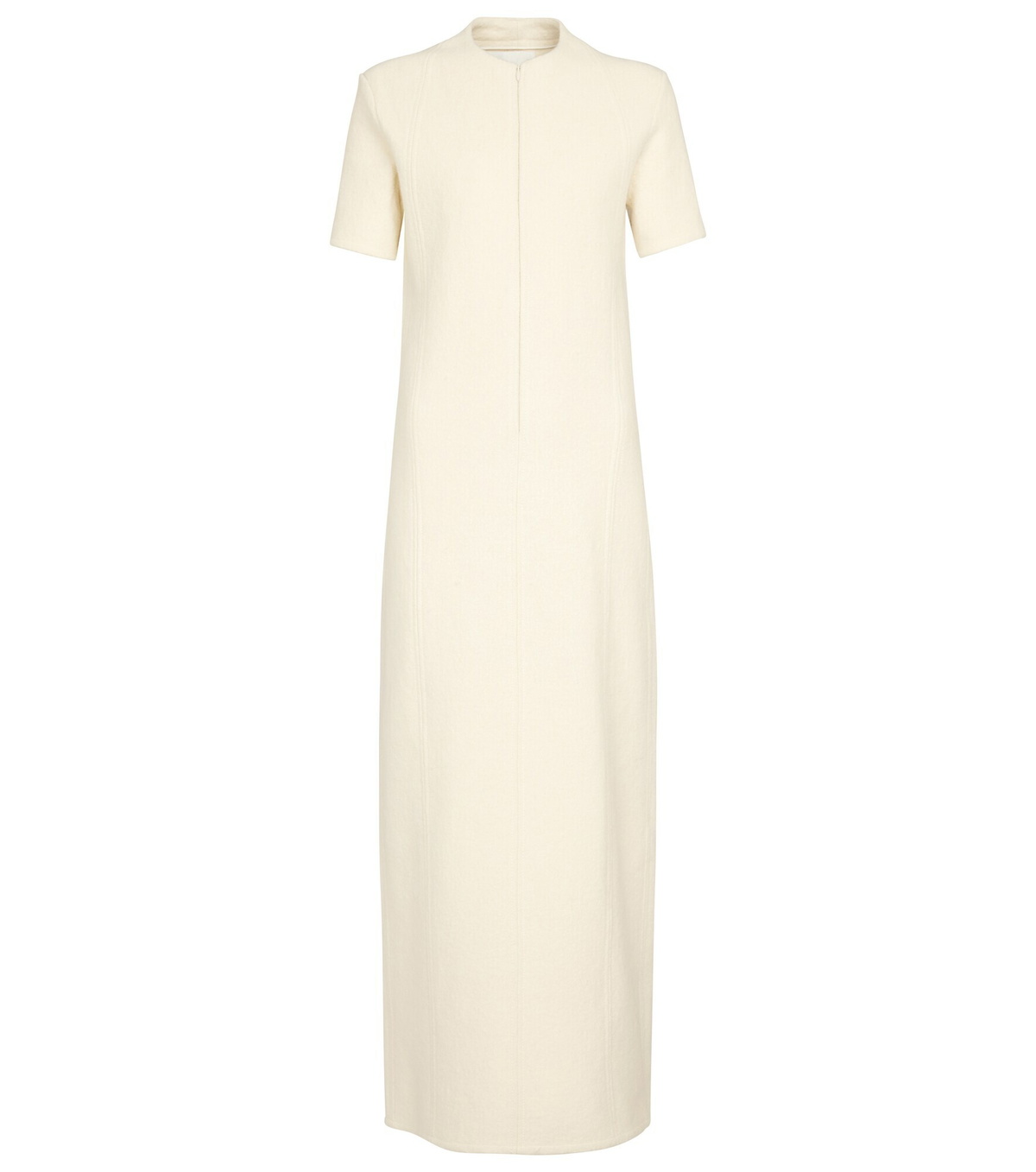 Jil Sander Cream Boucle Jersey Maxi Dress XXS