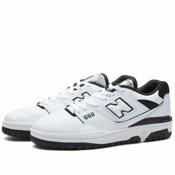 Photo: New Balance Men's BB550HA1 Sneakers in White/Black
