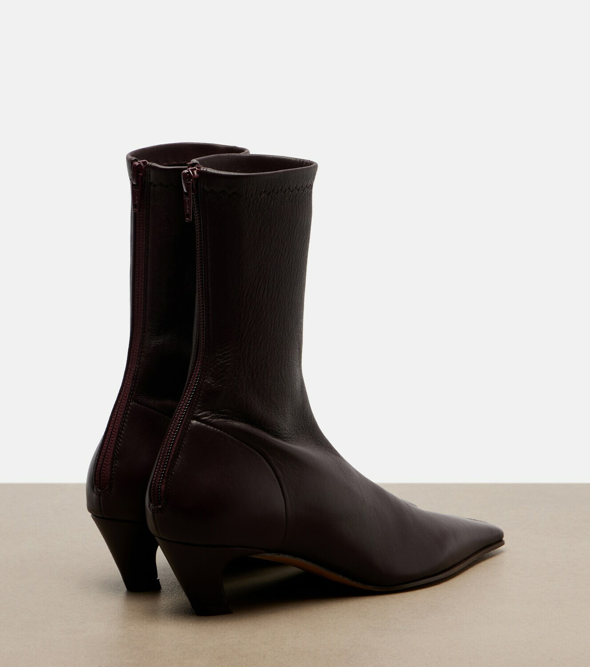 Khaite Arizona leather ankle boots
