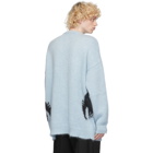 Loewe Blue Mohair and Wool Rooster Sweater