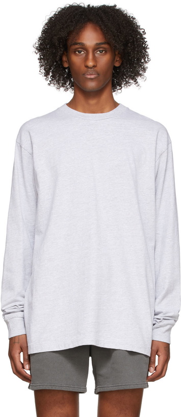 Photo: John Elliott Grey Long Sleeve University T-Shirt